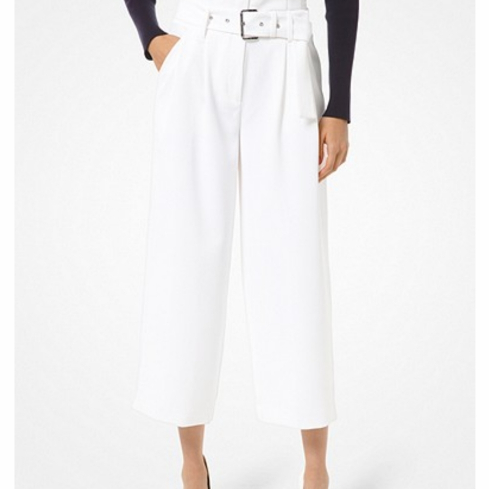 NWT Michael Kors Belted Pleated Culottes